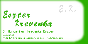 eszter krevenka business card